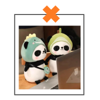 Kawaii knuffel panda dino